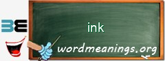 WordMeaning blackboard for ink